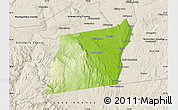 Physical Map of Albany County, shaded relief outside