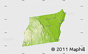 Physical Map of Albany County, single color outside