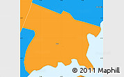 Political Simple Map of Bronx County