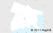 Silver Style Simple Map of Bronx County, single color outside