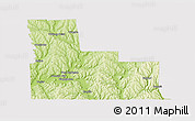 Physical 3D Map of Broome County, cropped outside