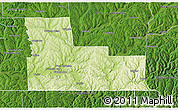Physical 3D Map of Broome County, satellite outside