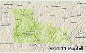 Physical 3D Map of Broome County, shaded relief outside