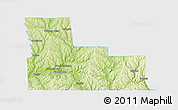 Physical 3D Map of Broome County, single color outside