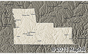 Shaded Relief 3D Map of Broome County, darken