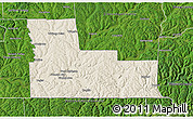 Shaded Relief 3D Map of Broome County, satellite outside