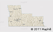 Shaded Relief 3D Map of Broome County, single color outside