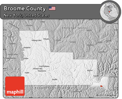 Gray Map of Broome County