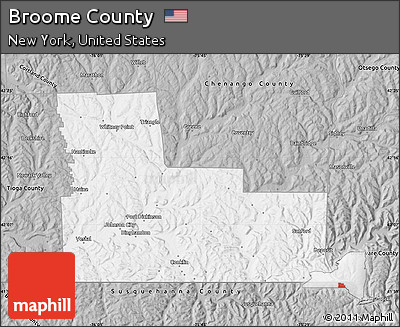 Gray Map of Broome County