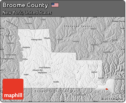 Gray Map of Broome County