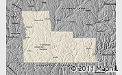 Shaded Relief Map of Broome County, darken, desaturated