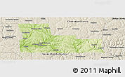 Physical Panoramic Map of Broome County, shaded relief outside