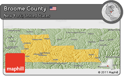 Savanna Style Panoramic Map of Broome County