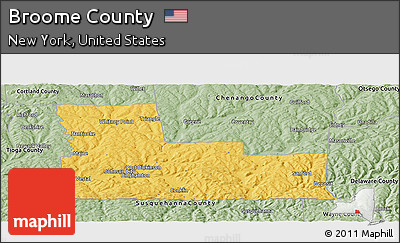 Savanna Style Panoramic Map of Broome County
