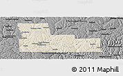 Shaded Relief Panoramic Map of Broome County, darken, desaturated