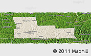 Shaded Relief Panoramic Map of Broome County, satellite outside