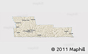 Shaded Relief Panoramic Map of Broome County, single color outside
