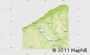 Physical Map of Chautauqua County, cropped outside