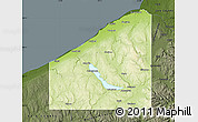 Physical Map of Chautauqua County, darken