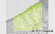 Physical Map of Chautauqua County, desaturated