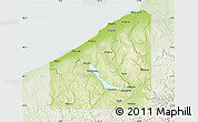 Physical Map of Chautauqua County, lighten