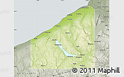 Physical Map of Chautauqua County, semi-desaturated