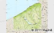 Physical Map of Chautauqua County, shaded relief outside