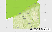 Physical Map of Chautauqua County, single color outside