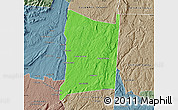 Political Map of Dutchess County, semi-desaturated