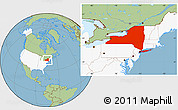 Savanna Style Location Map of New York, highlighted country