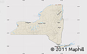 Shaded Relief Map of New York, cropped outside