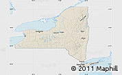 Shaded Relief Map of New York, single color outside