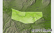 Physical Map of Montgomery County, darken