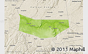 Physical Map of Montgomery County, shaded relief outside
