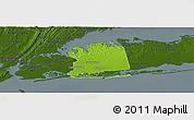 Physical Panoramic Map of Nassau County, darken