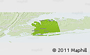 Physical Panoramic Map of Nassau County, lighten