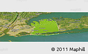 Physical Panoramic Map of Nassau County, satellite outside