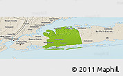 Physical Panoramic Map of Nassau County, shaded relief outside