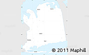 Silver Style Simple Map of Nassau County, single color outside