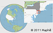 Savanna Style Location Map of New York County, highlighted country, highlighted parent region
