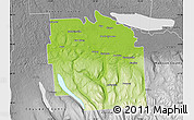 Physical Map of Onondaga County, desaturated