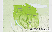 Physical Map of Onondaga County, lighten