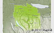 Physical Map of Onondaga County, semi-desaturated