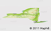 Physical Panoramic Map of New York, cropped outside