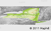 Physical Panoramic Map of New York, desaturated