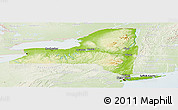 Physical Panoramic Map of New York, lighten