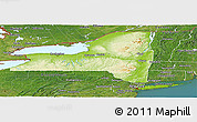 Physical Panoramic Map of New York, satellite outside
