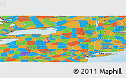 Political Panoramic Map of New York