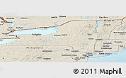 Shaded Relief Panoramic Map of New York