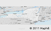 Silver Style Panoramic Map of New York